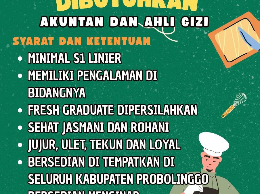 Lowongan Akuntan Dan Ahli Gizi Badan Gizi Nasional Probolinggo
