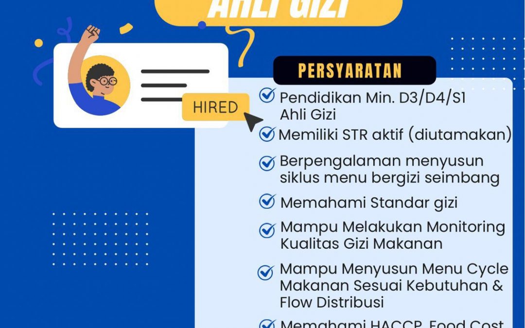 Lowongan Ahli Gizi SPPG Kota Surabaya