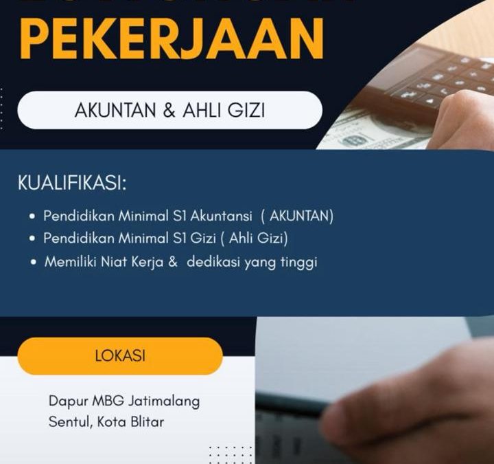Lowongan Akuntan dan Ahli Gizi Blitar